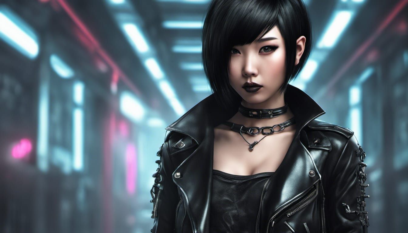 A gothic asian girl...