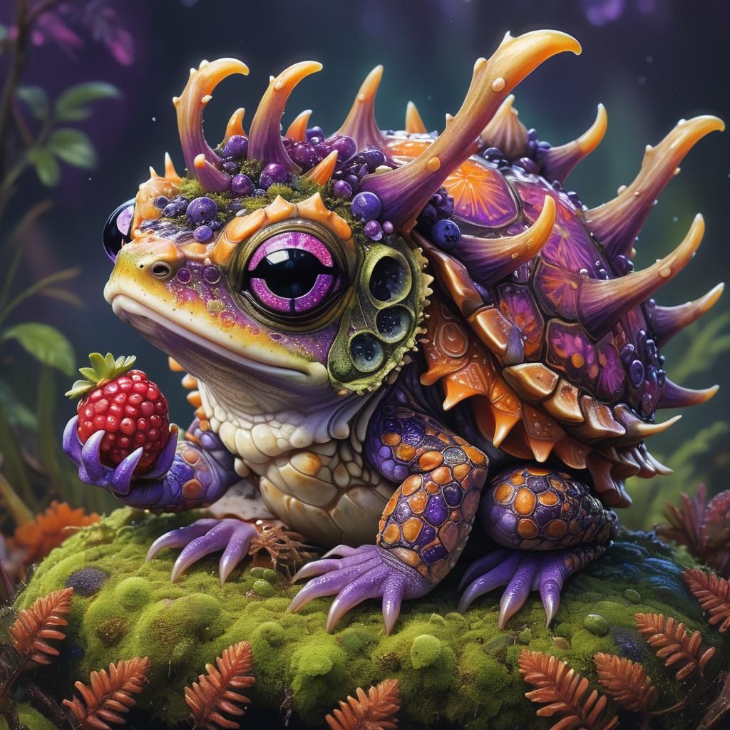Adorable Murex Frog-Tortoise Concept Art in 3D