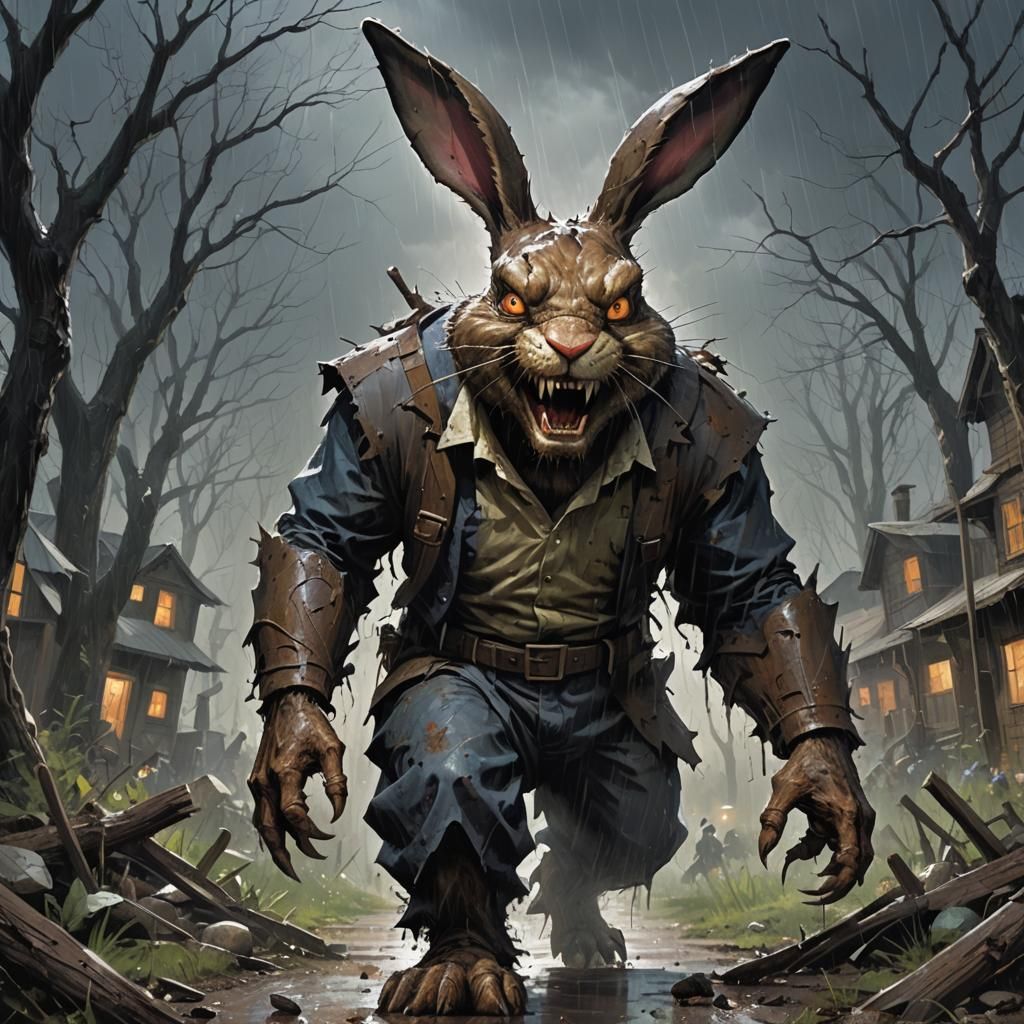 Sinister Demonic Easter Bunny Kidnapping Children