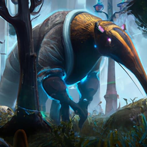 Detailed Matte Painting of an Anteater