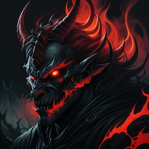 Surreal Sagittarius Demon in a Dark Fantasy Landscape