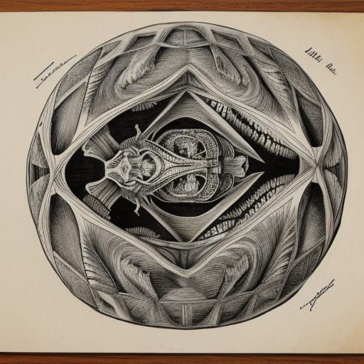 1700s Anatomical Diagram in Posada Stipple Ink Style