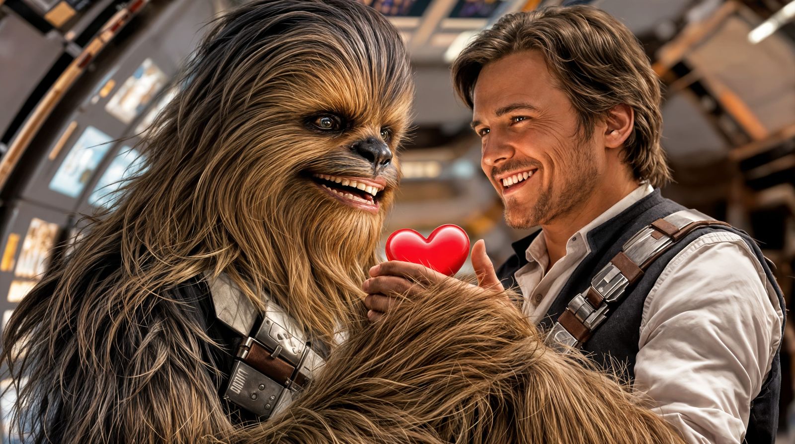 Han Solo and Chewbacca Share a Heartfelt Moment