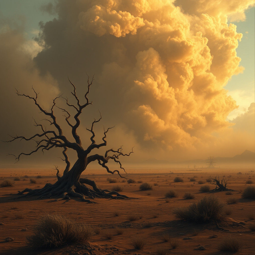 Dust Bowl 1932: Desolate Plains and Brewing Storm