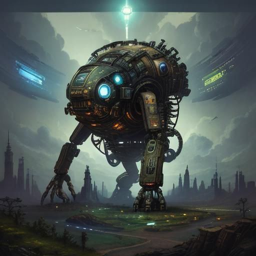 Evolving Vintage Technology in Biopunk Style