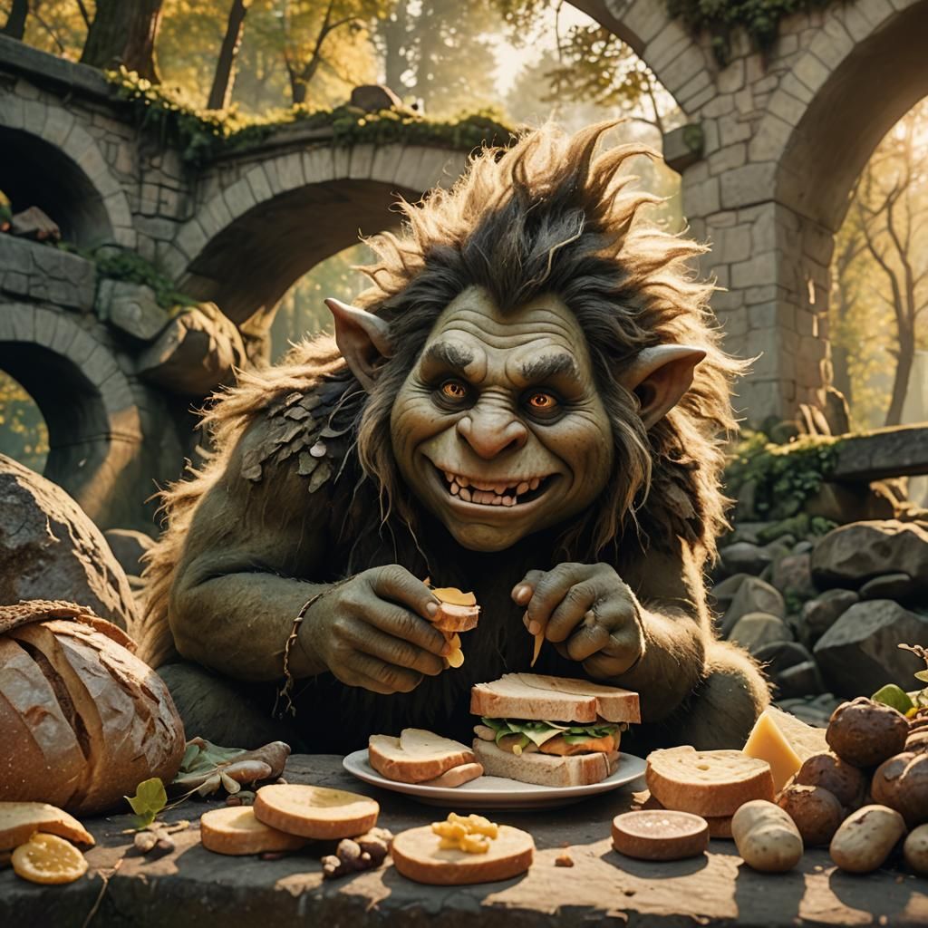 Troll's Satyr Sandwich: A Cinematic Still Life