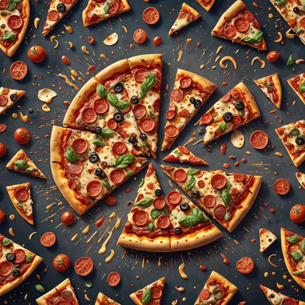 Fantastical Exploding Pizza Concept Art