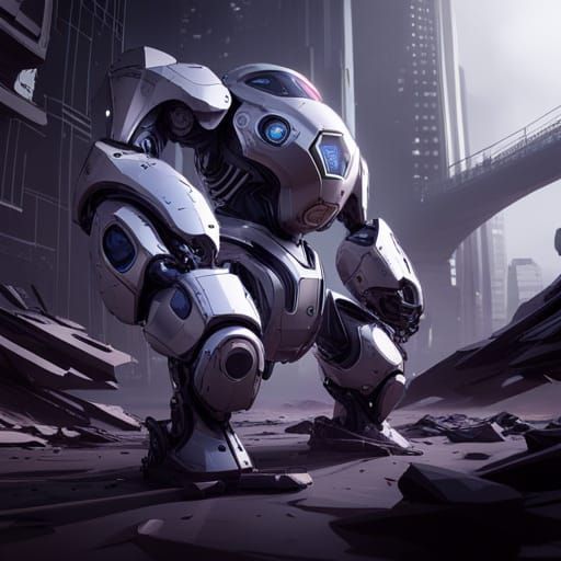 Futuristic Robot with Intricate Mech Details in 8K