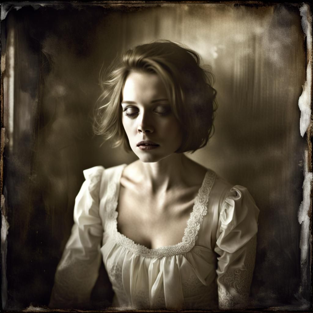 Shabby Chic Portrait in Pinhole Style