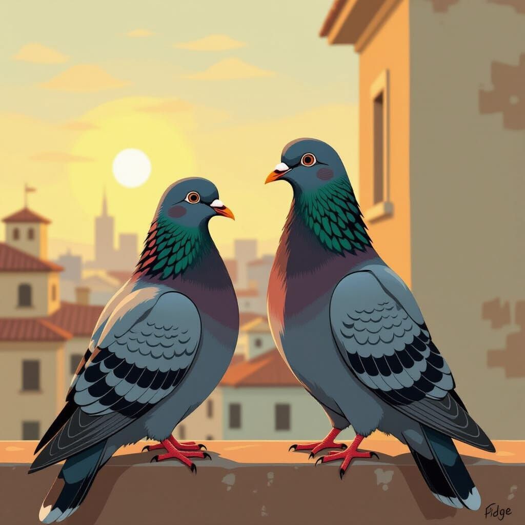 How AI model tells me Pigeons must look