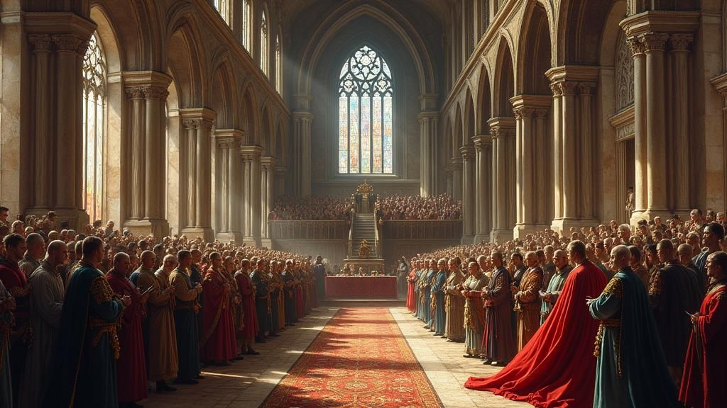 Medieval Council Hall in a Romantic Style