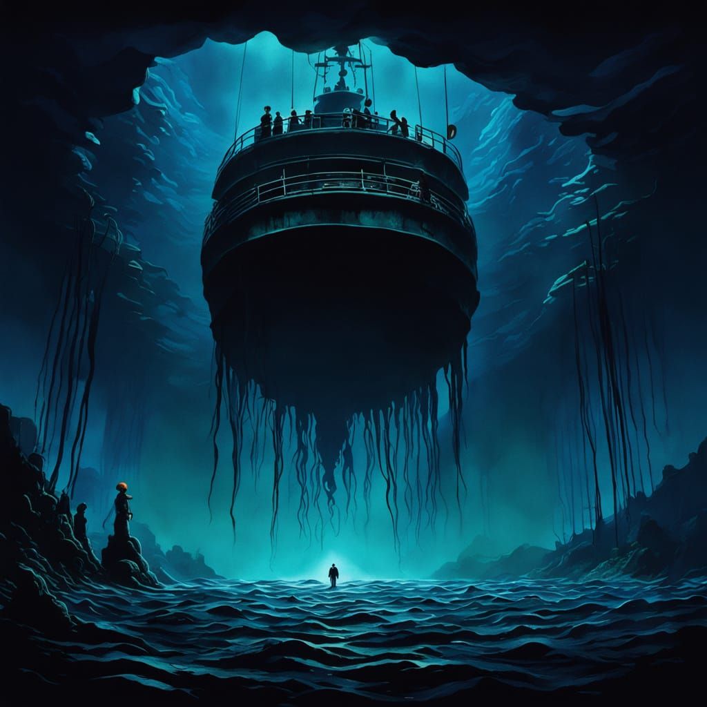 Surreal Bioluminescent Depths of the Mariana Trench