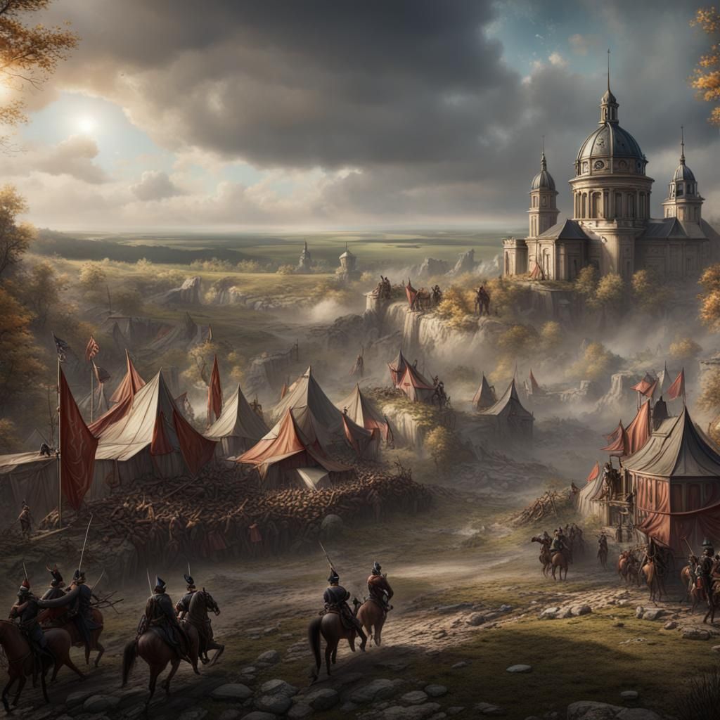 Battle of Austerlitz 1805: Detailed Fantasy Painting