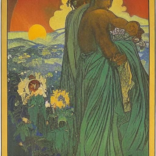 Darkness Invades: A World in Turmoil, Art Nouveau Style