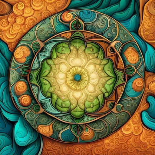 Intricate Filigree Mandala Design