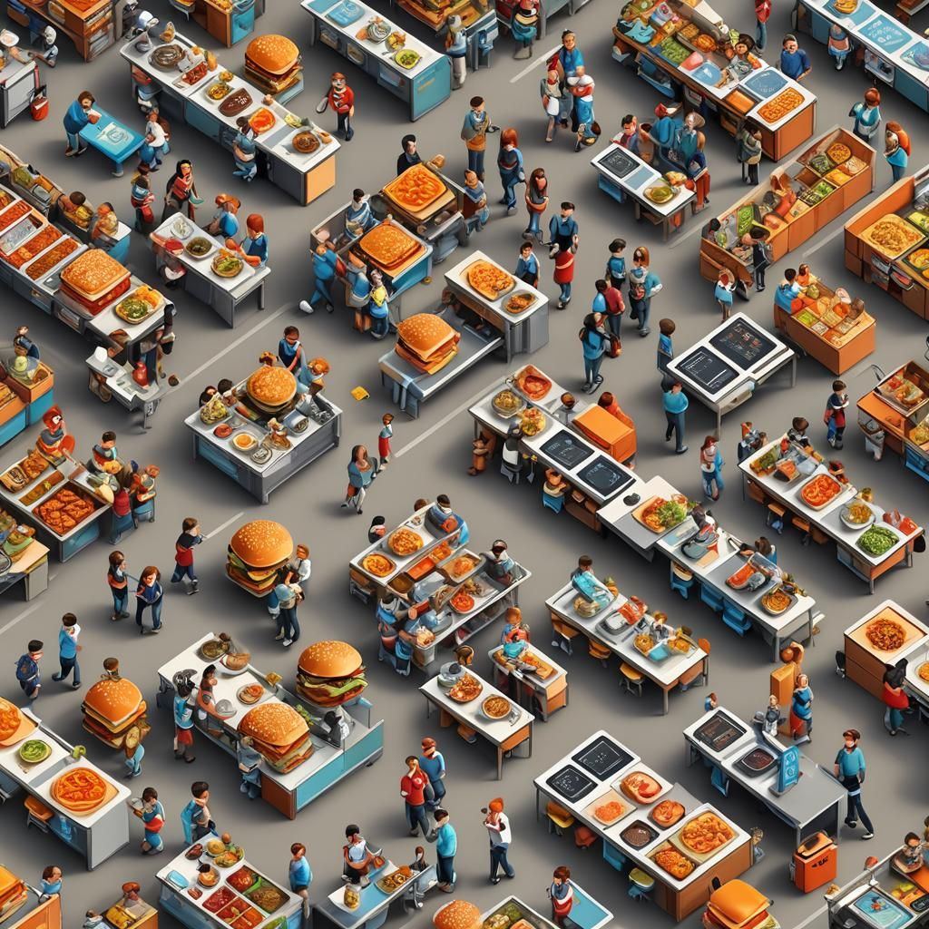 QuickCue App Logo: Rapid Queue Management in 3D