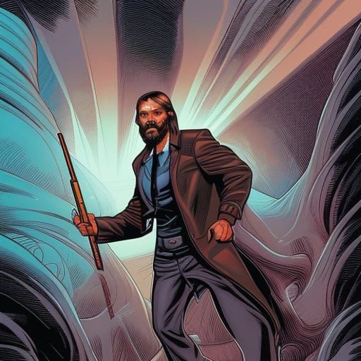 Special Agent Jesus in Comic Book Art Style
