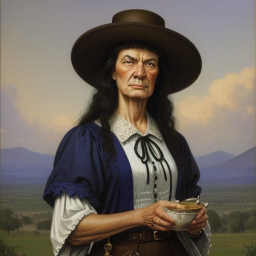 Surreal Oil Painting of Marietta Groan