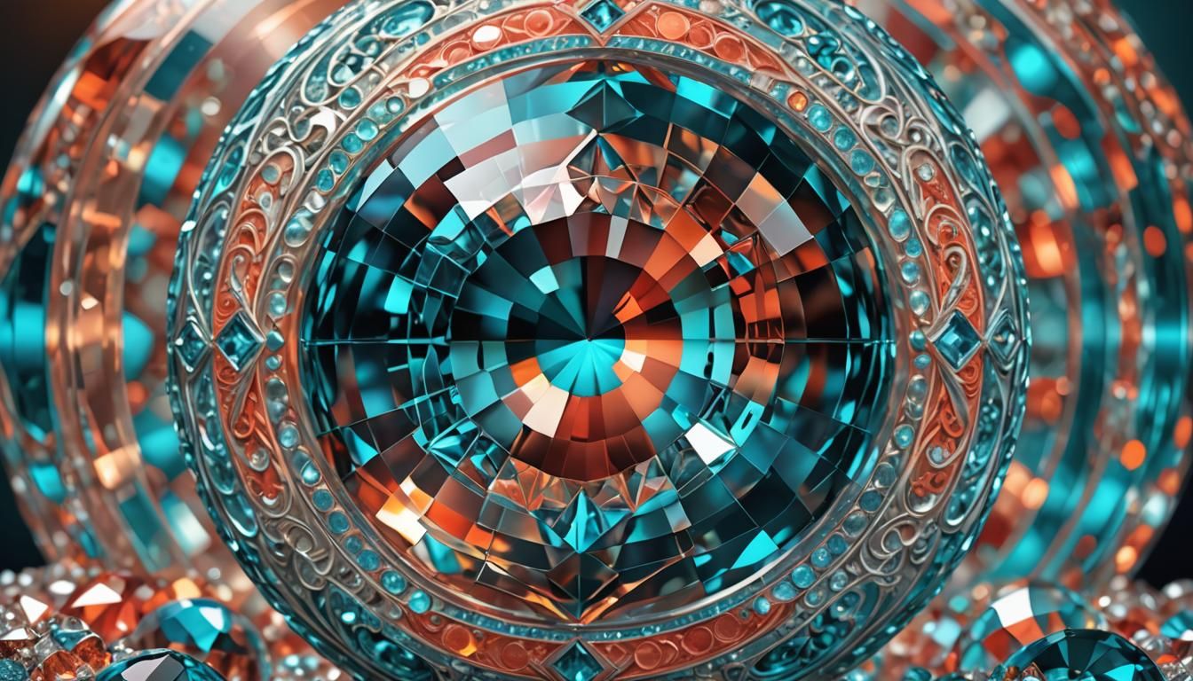 Birthstone Crystal Orb in Abstract Art Style