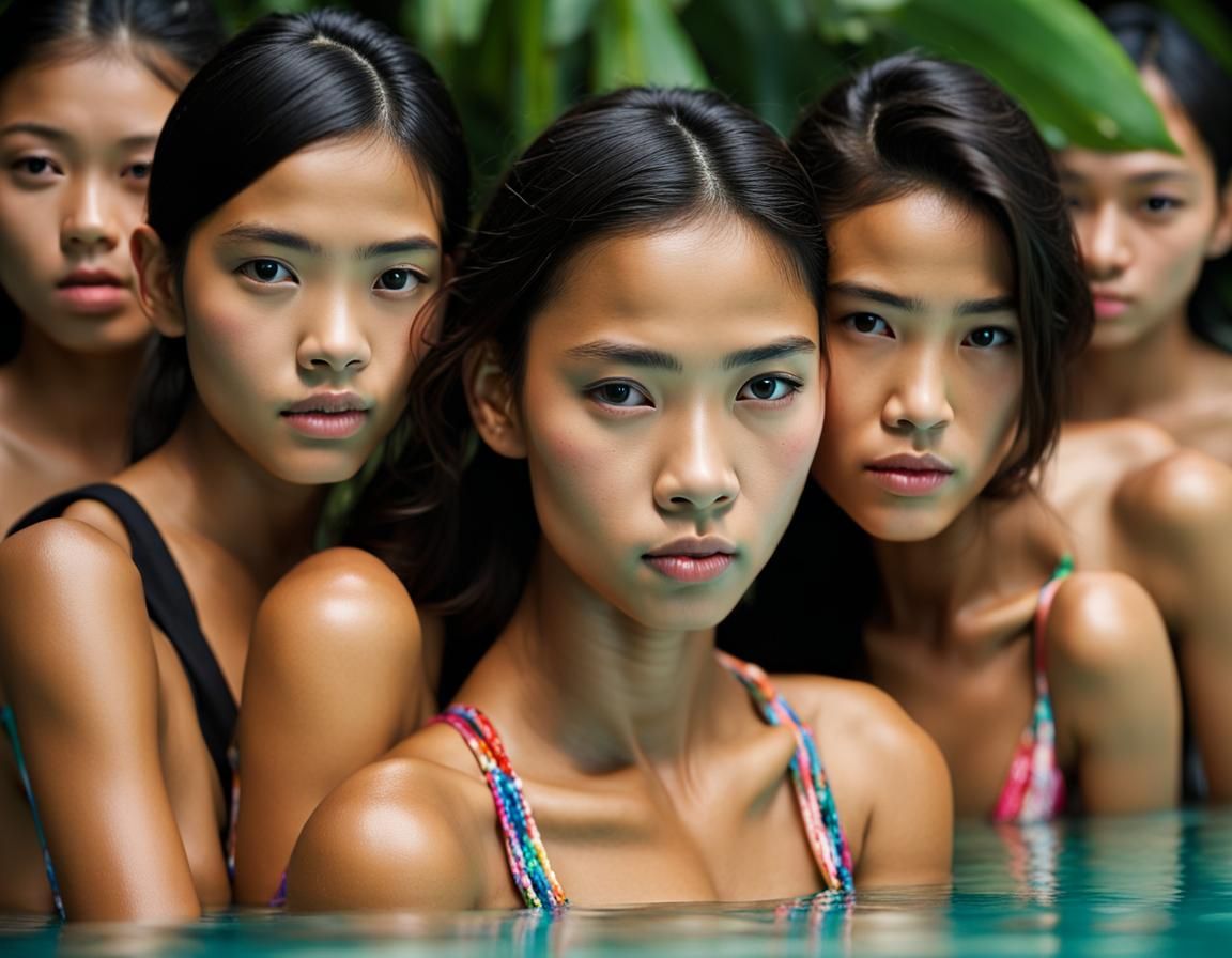 Indonesian Models in Bikinis: Professional Portrait