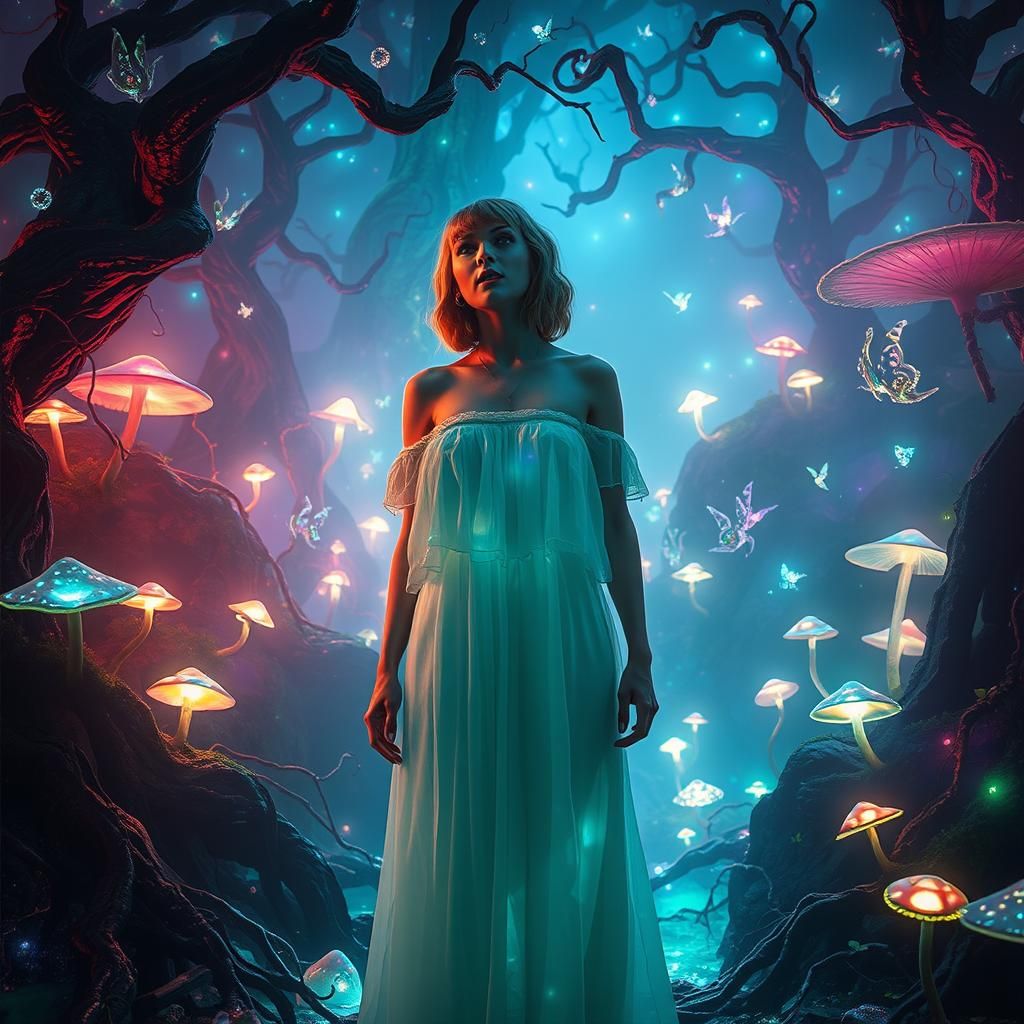 Ethereal Singer in Mystical Underworld Realm