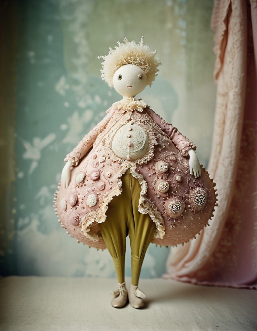 Gorgeously Happy Superzoan Bryozoan in Huge Pantaloons Shabb...