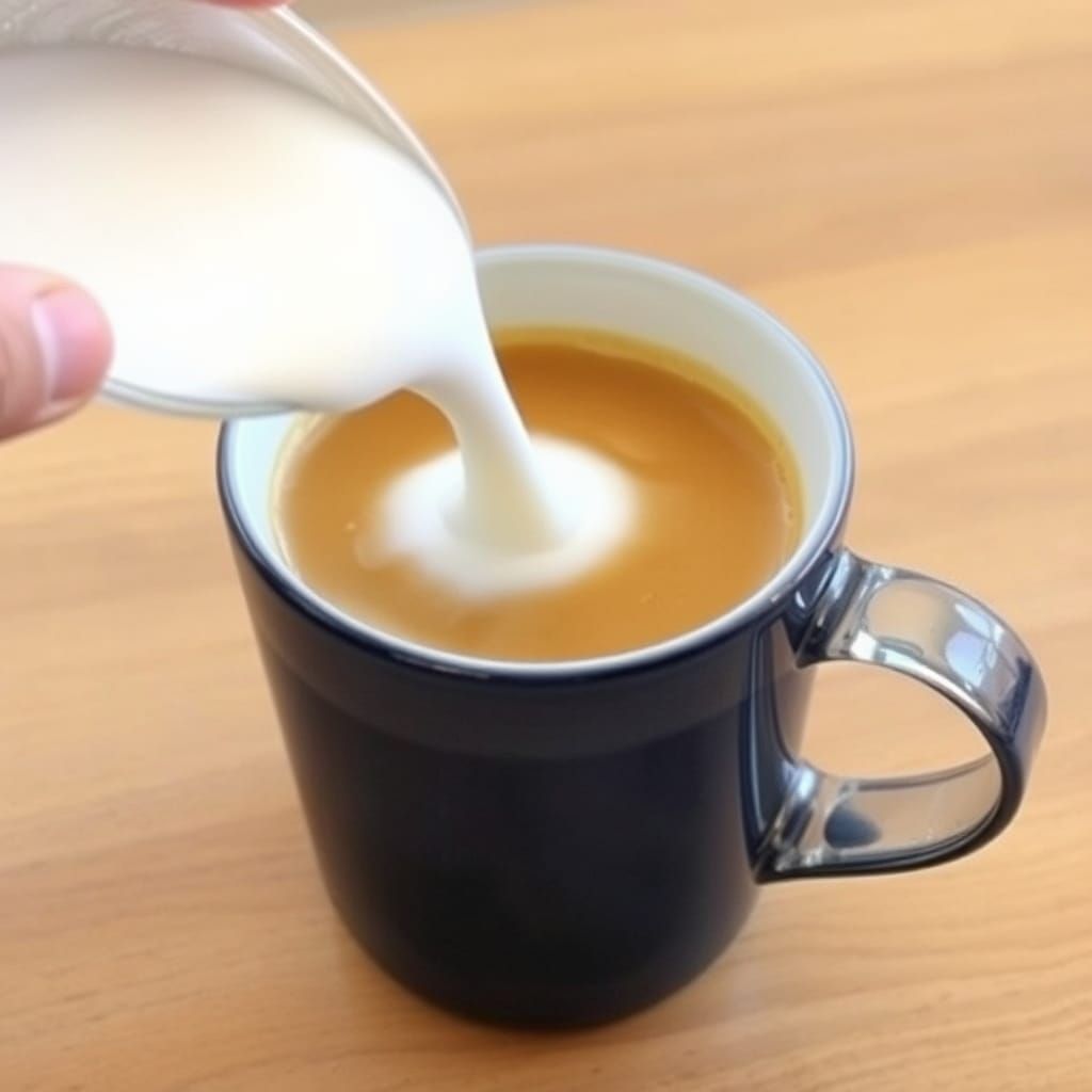 Cup of Coffee with Milk Foam Art