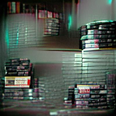Noir Style VHS Cassette Still Life