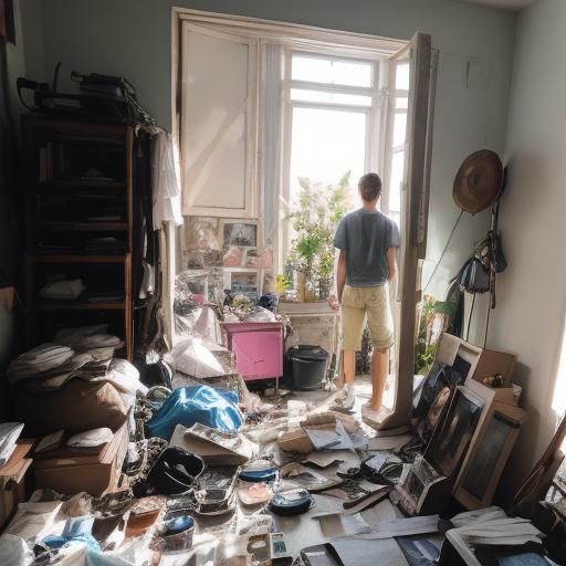 Hyper-Realistic Cluttered Room Still Life
