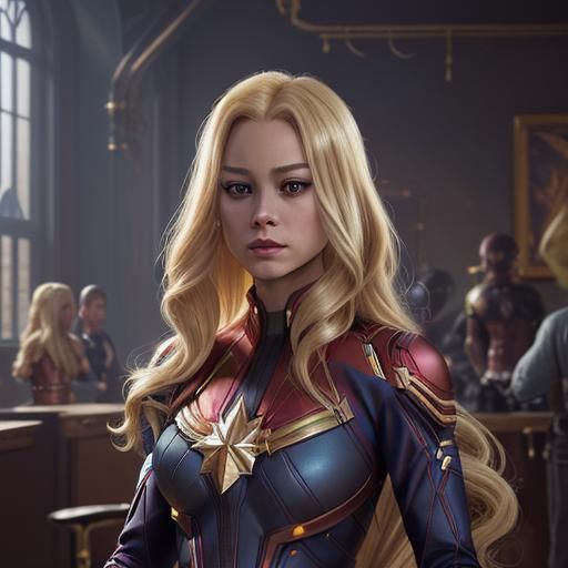 Rapunzel Captain Marvel Head Shaving: Fantasy Concept Art