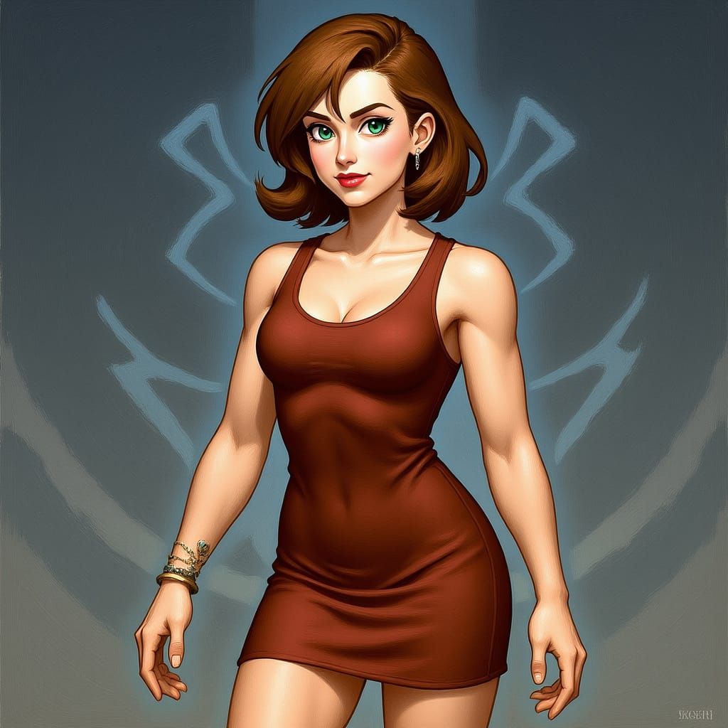 Jane Porter in Vibrant Fantasy Art Style