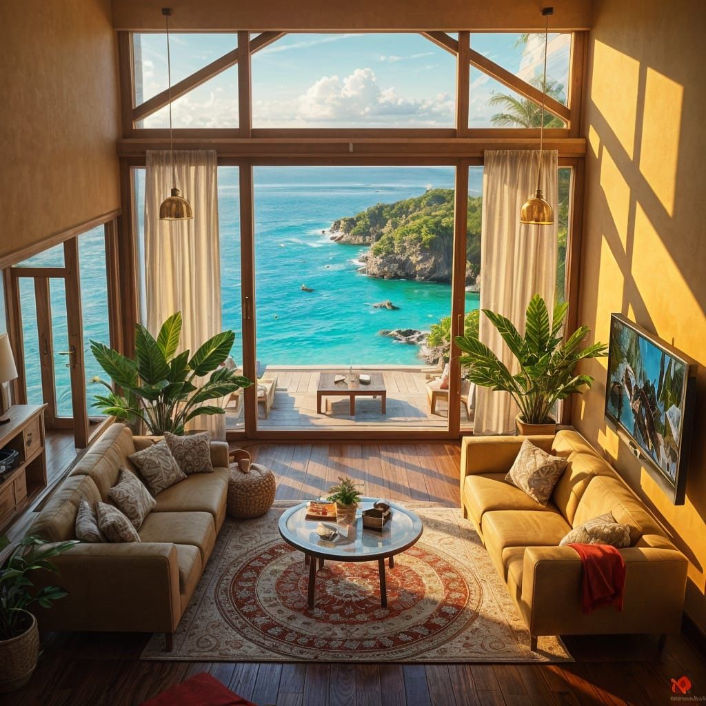 Cozy Modern Oasis with Tropical Bay View