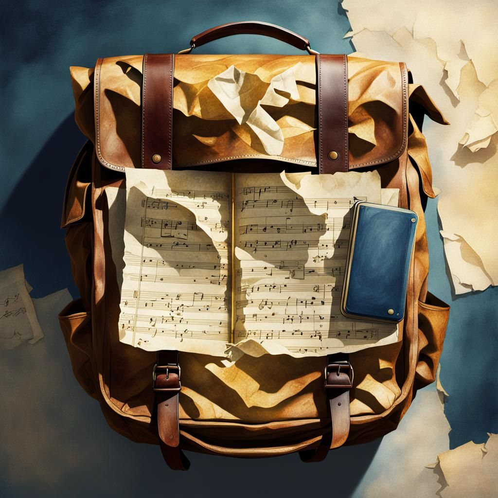 Nostalgic School Bag Concept Art in 8K