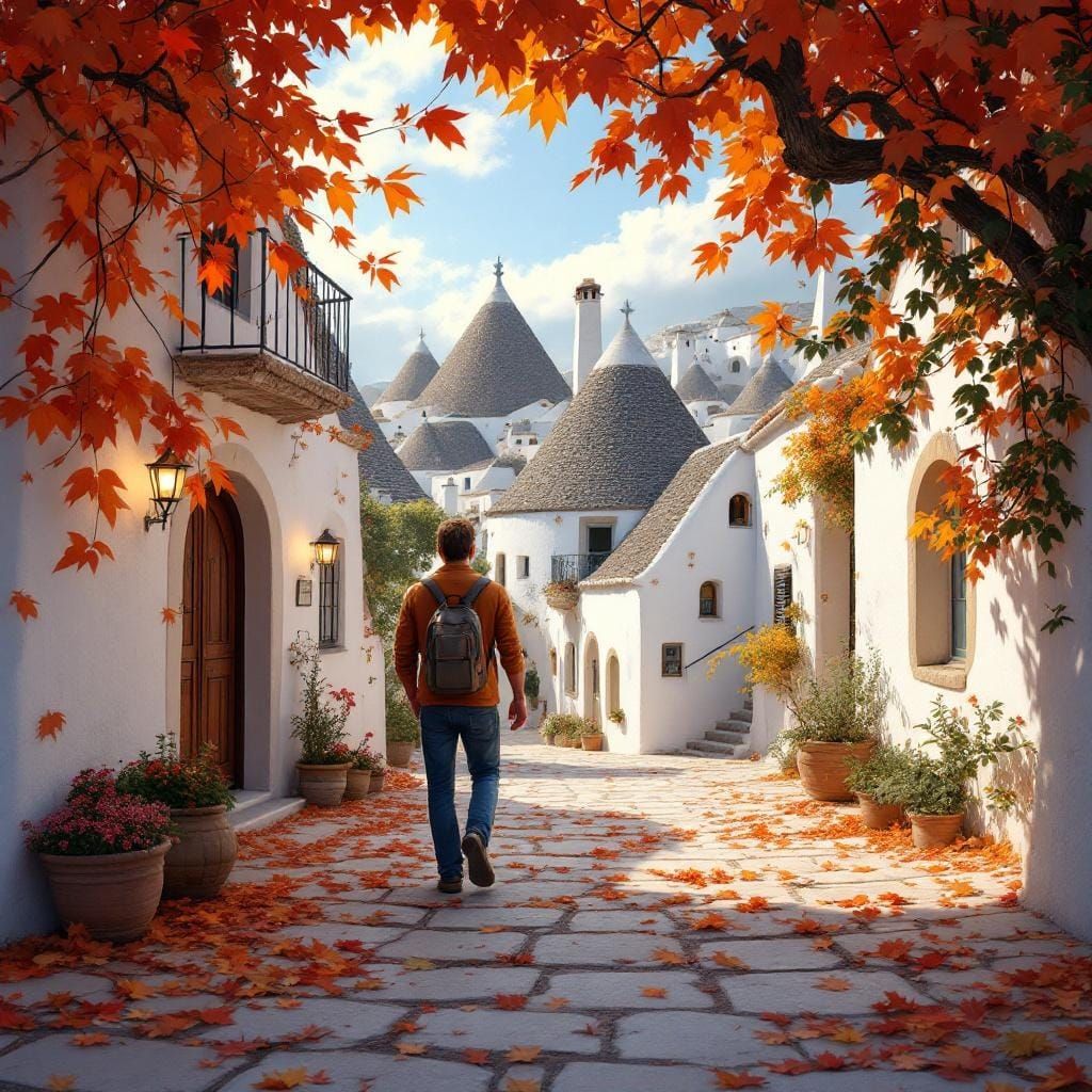 Autumn in Alberobello: Trulli Street View