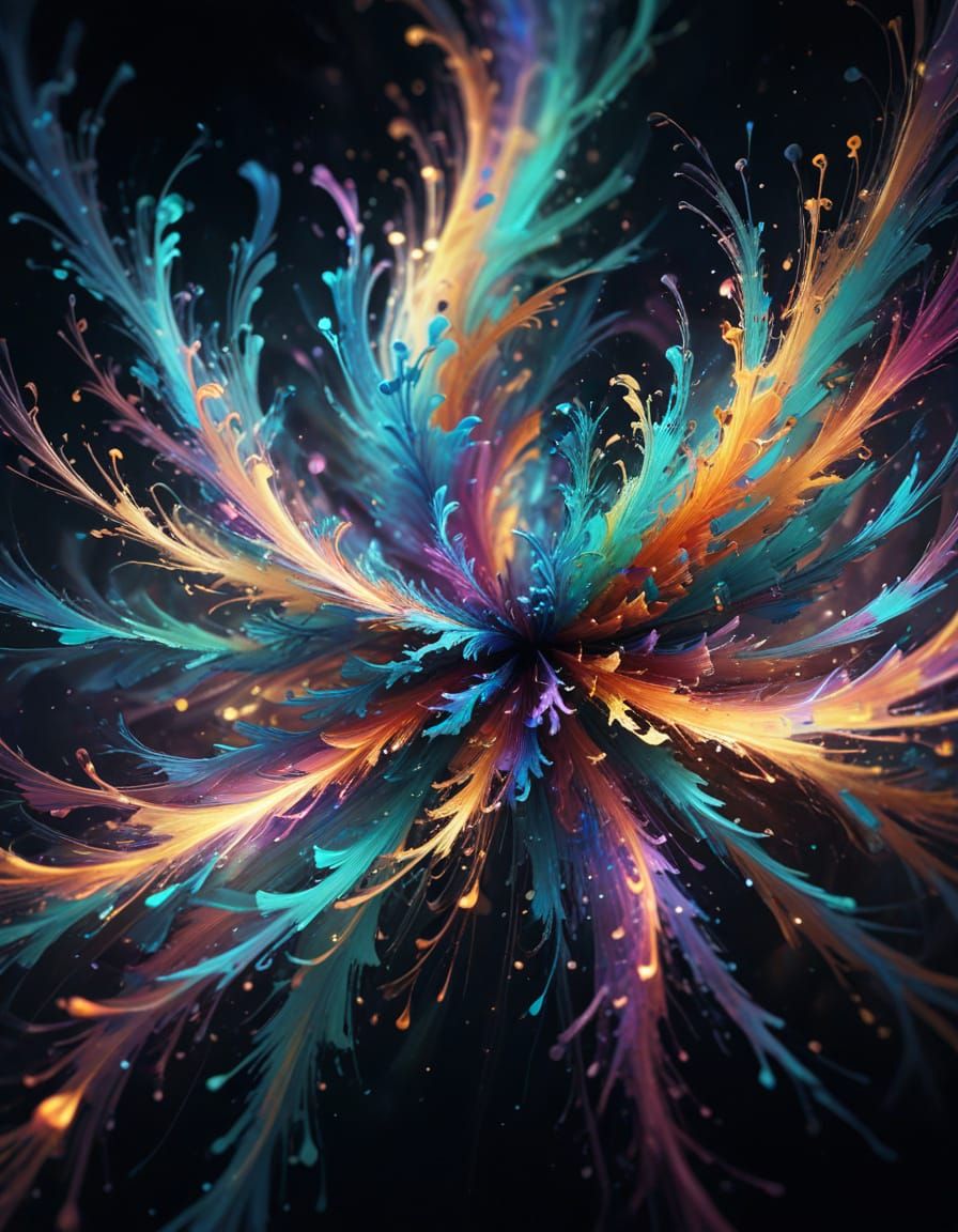 Dreamy Iridescent Abstract Expressionism