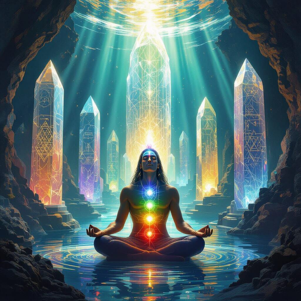 Atlantean Temple Chakra Awakening Illustration