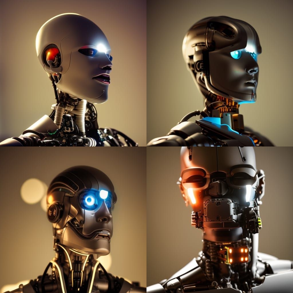 Cyborg Male: Professional Photography with Bokeh