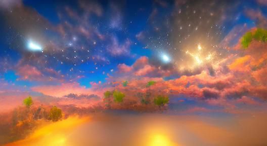 Vibrant Sunset Over Calm Ocean