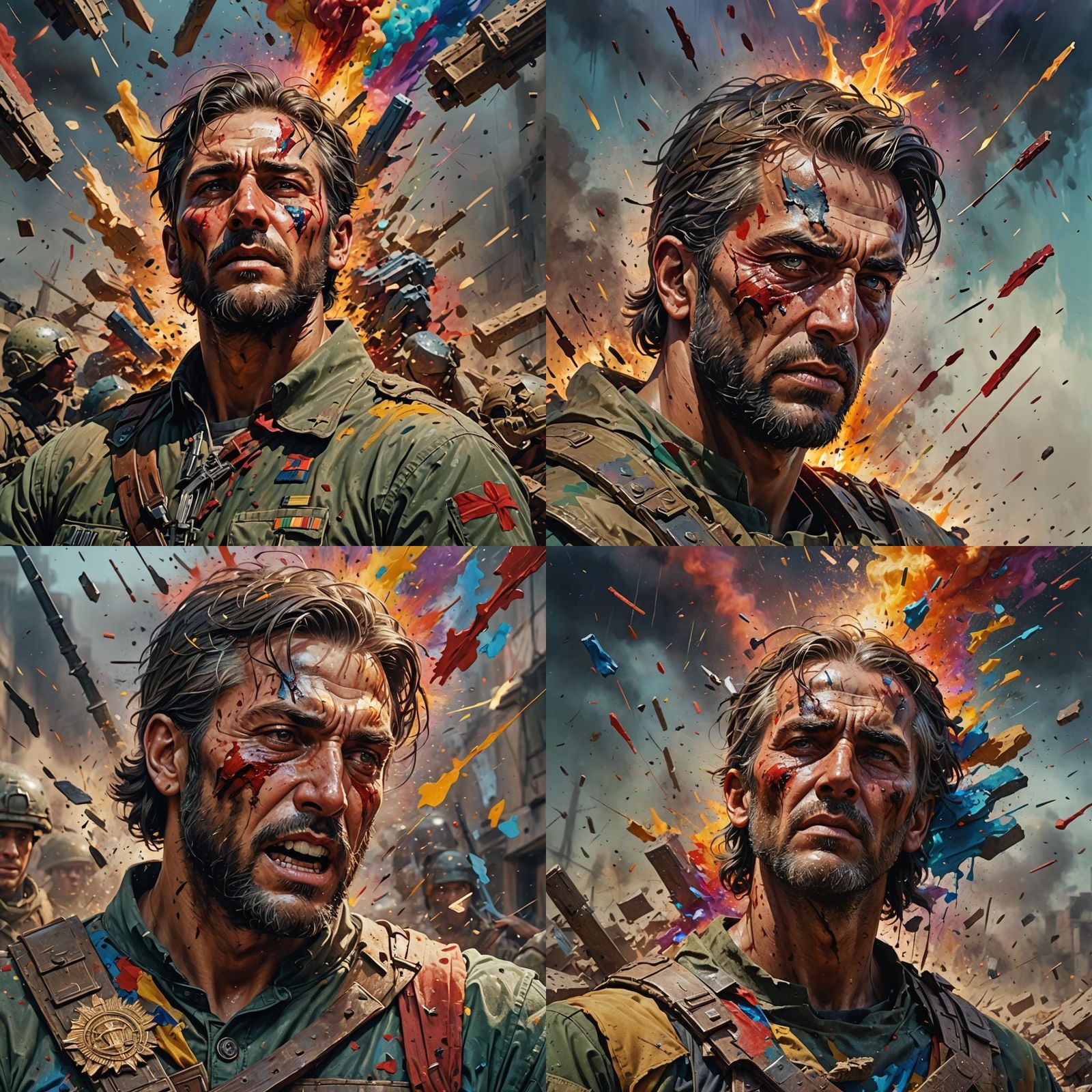 Hyperrealistic Sacrifice in War Concept Art