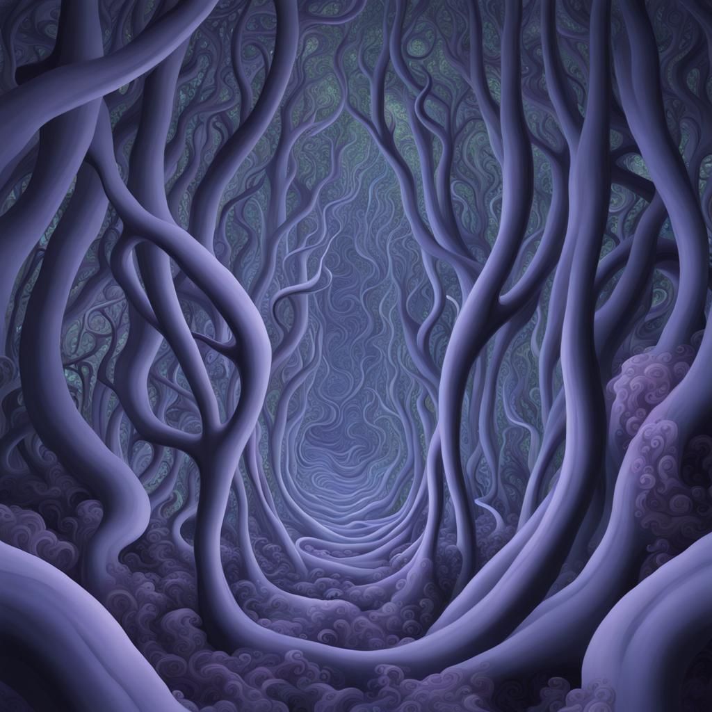 Abstract Fractal Tentacle Forest