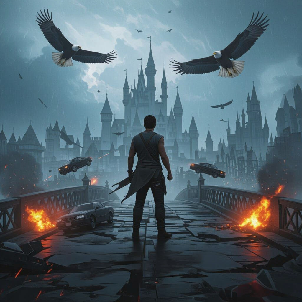 Epic Storm: Lone Hero on Shattered Bridge