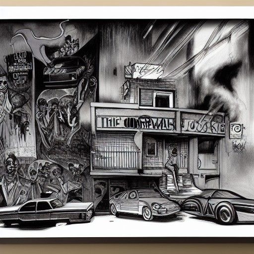 Joker in Tragic Urban Decay: Comic Book Art