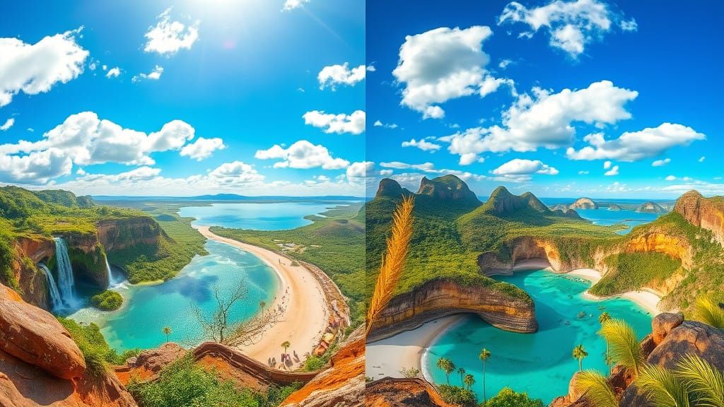 Tropical Paradise Convergence in Bahia, Brazil