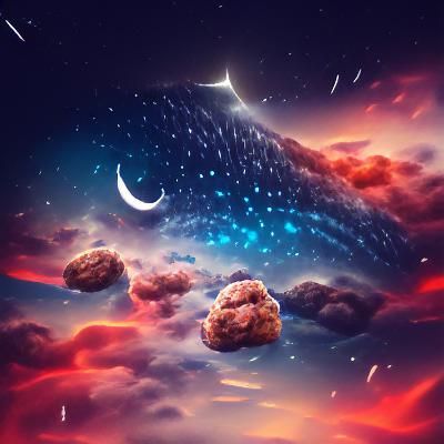 Beautiful Night Sky Digital Illustration in 8k