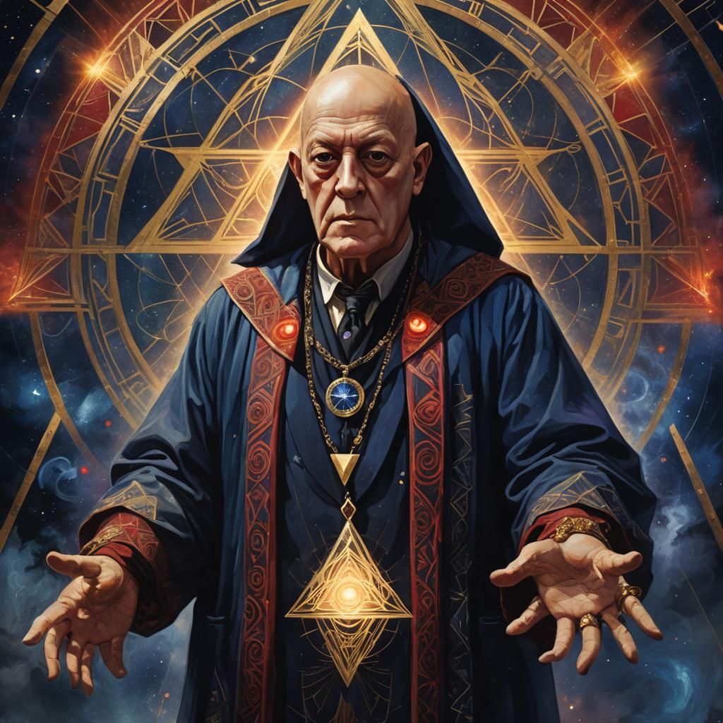 Aleister Crowley Occult Concept Art in 8K