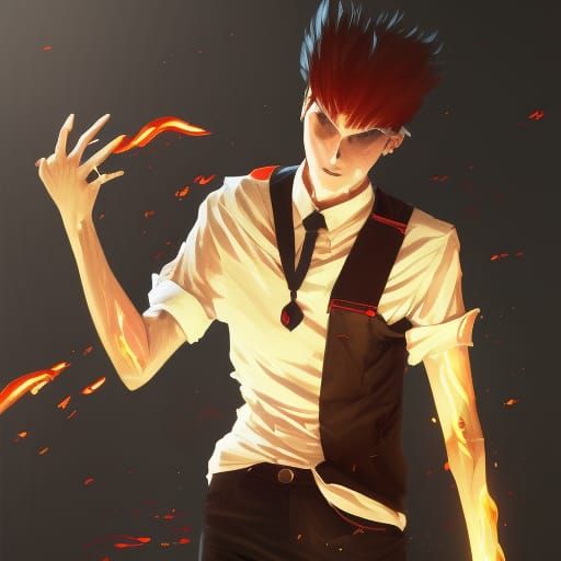 Chainsaw Man Anime Portrait in Dynamic Lighting