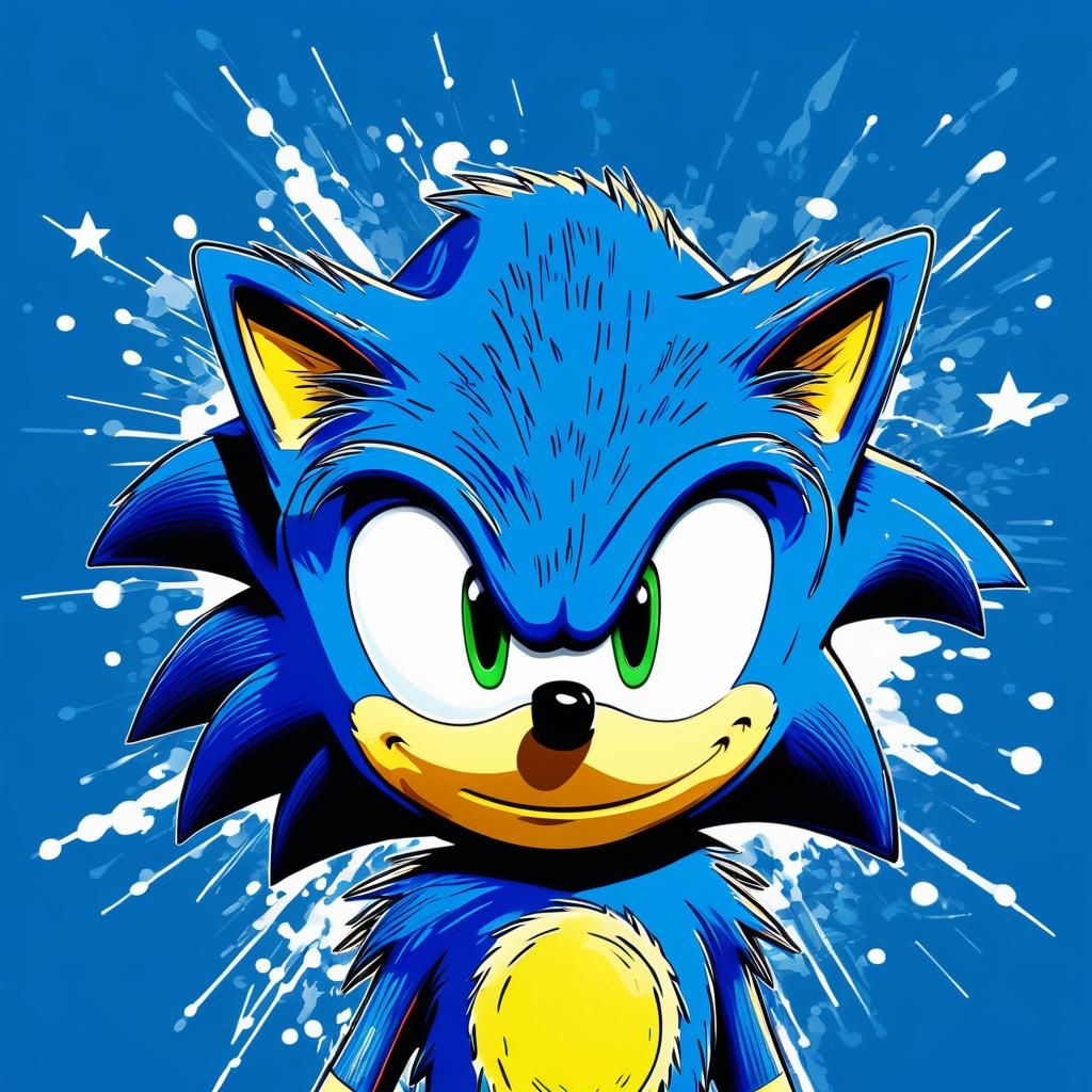 Sonic the Hedgehog Pop Art Screen Print