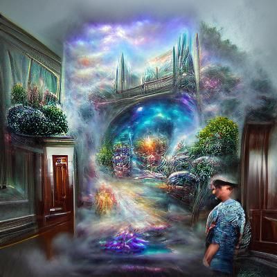 Ethereal Interdimensional Portal in Fantasy Art Style