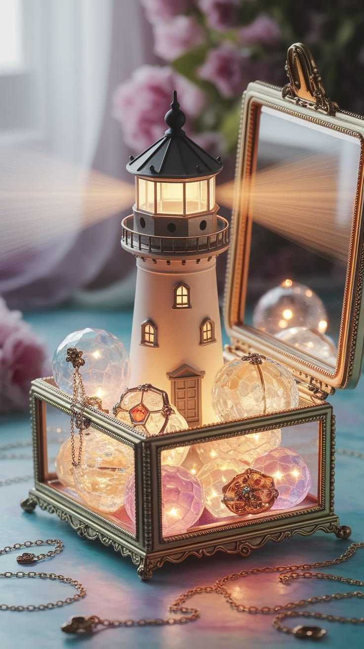 Glowing Lighthouse in a Jewelry Box