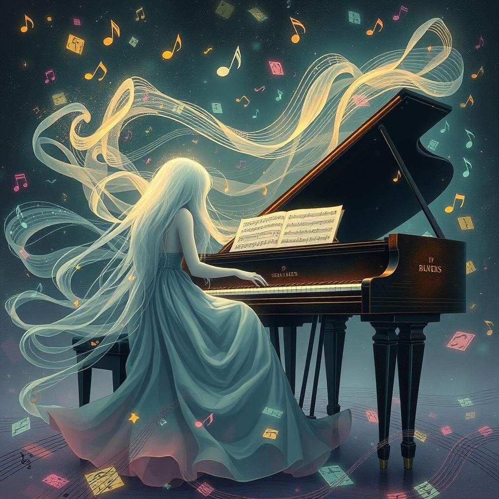 Enchanted Ghost playing Piano